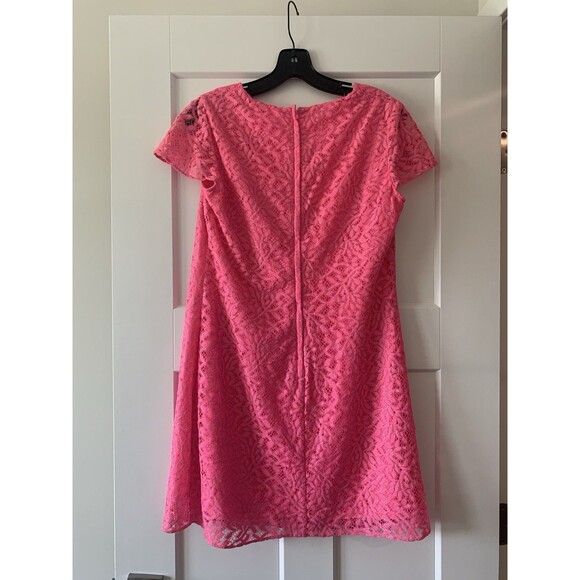 Lilly Pulitzer Sun-kissed Pink Erica Jungle Lace Shift Dress Size Large - Picture 2 of 8